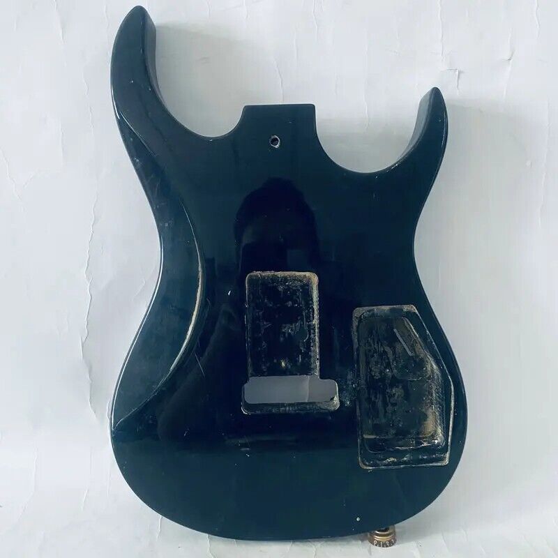 Glossy Black Left Handed HH Guitar Double Cutaway Body DIY Project