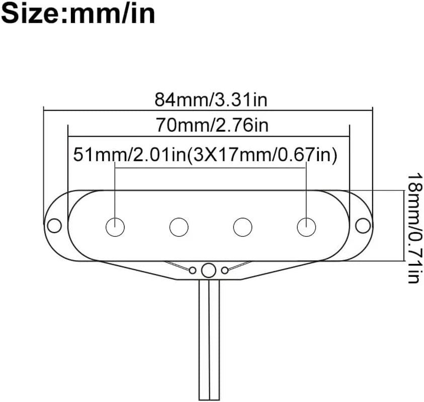 4 String Bass Alnico 5 Single Coul Pickup Fit 51 Vintage Precision Bass