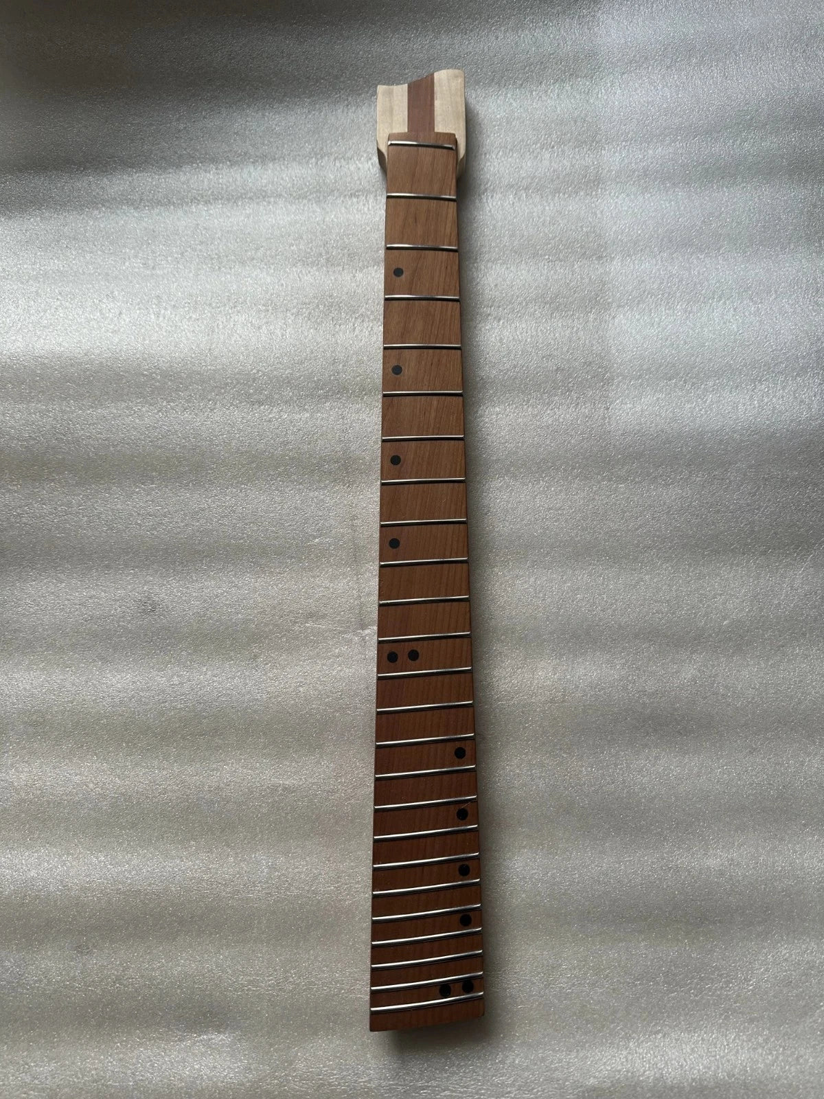 Headless Electric Guitar Neck, 24 Fret Fanned, Roasted Maple