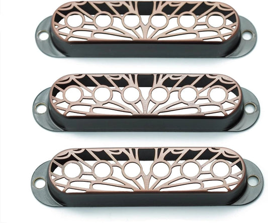 3x Bronze Guitar Hollowed Single Coil Pickup Covers Fit Stratocaster Strat