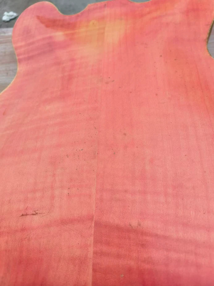 Red Tiger Maple Top Semi Hollow Jazz Guitar Body