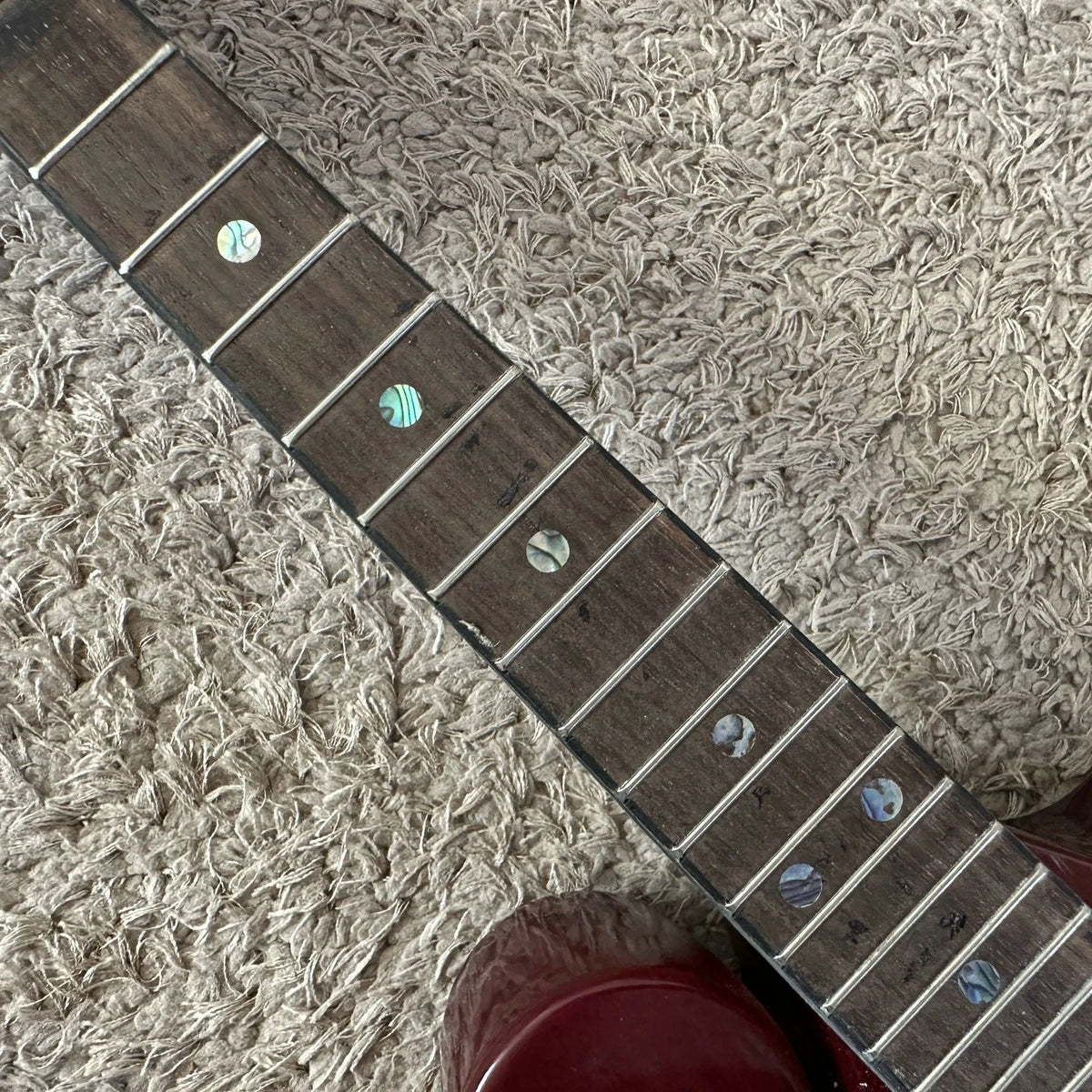 Cherry Burst Washburn 8 String Mandolin, Mahogany Veneer Top Body, 24 Frets