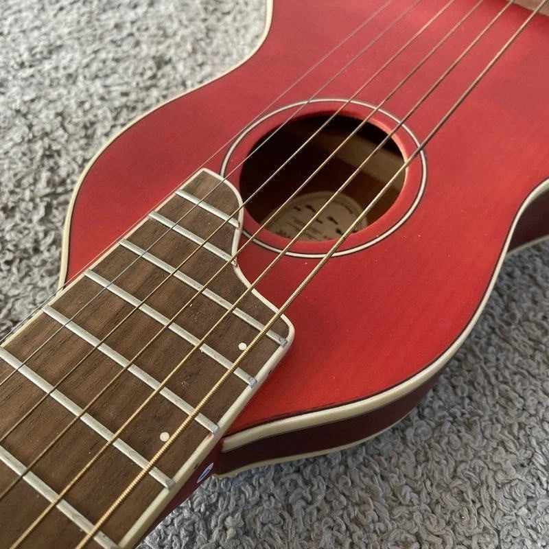 Washburn Rover RO10SK 34 Inch Travel Guitar in Red, Spruce Top, Rosewood