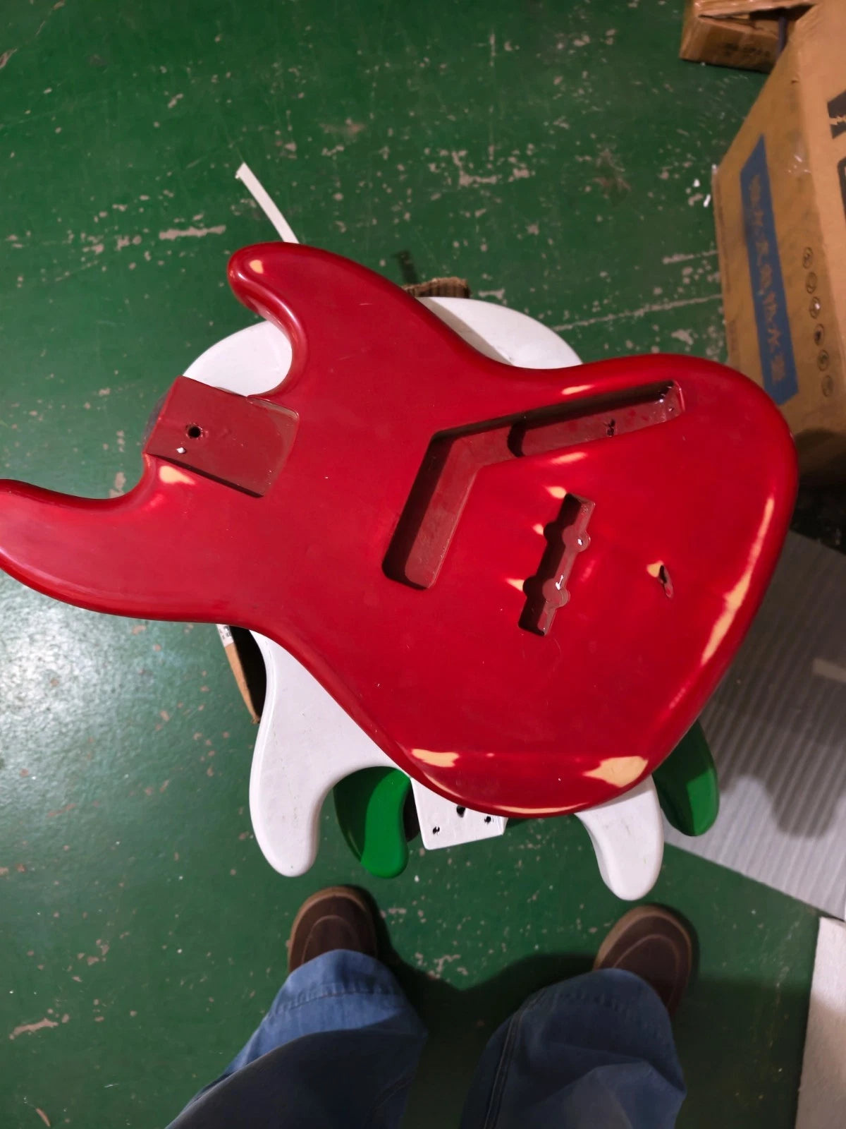 Red 4 String Bass Guitar Body Fit Jazz Bass