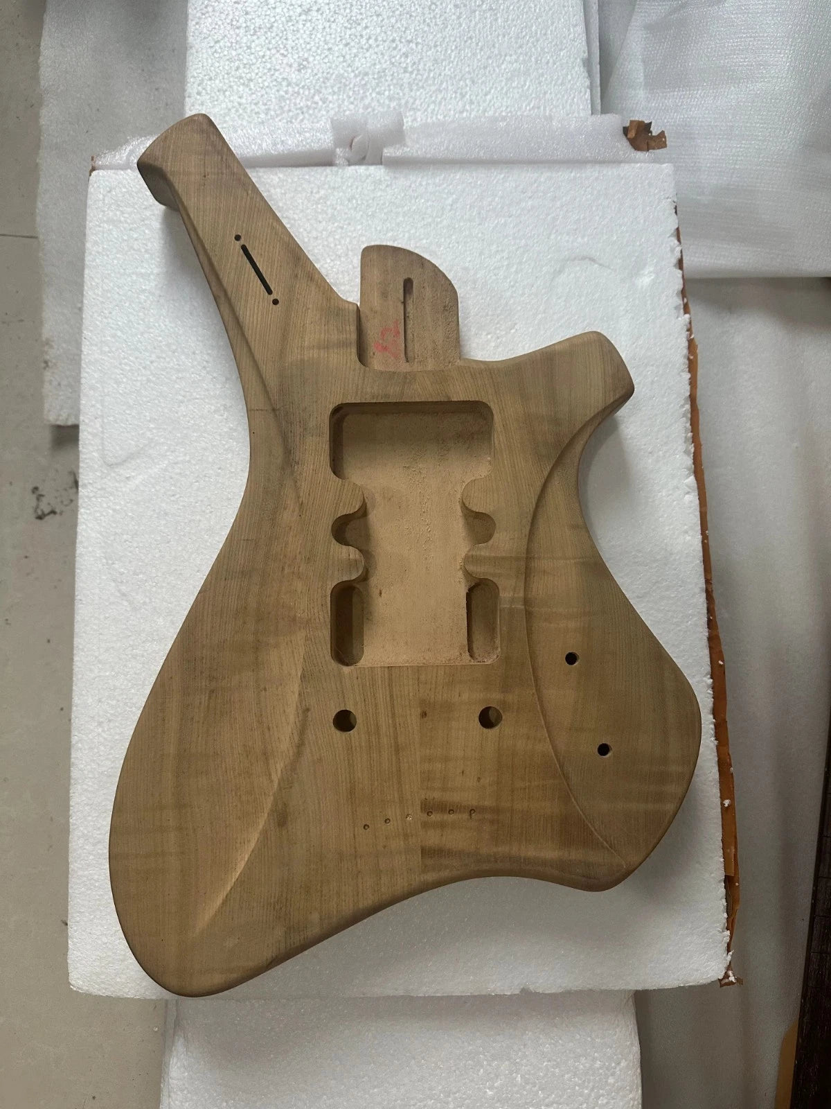 Custom DIY Project Guitar Body with Veneer Maple Top