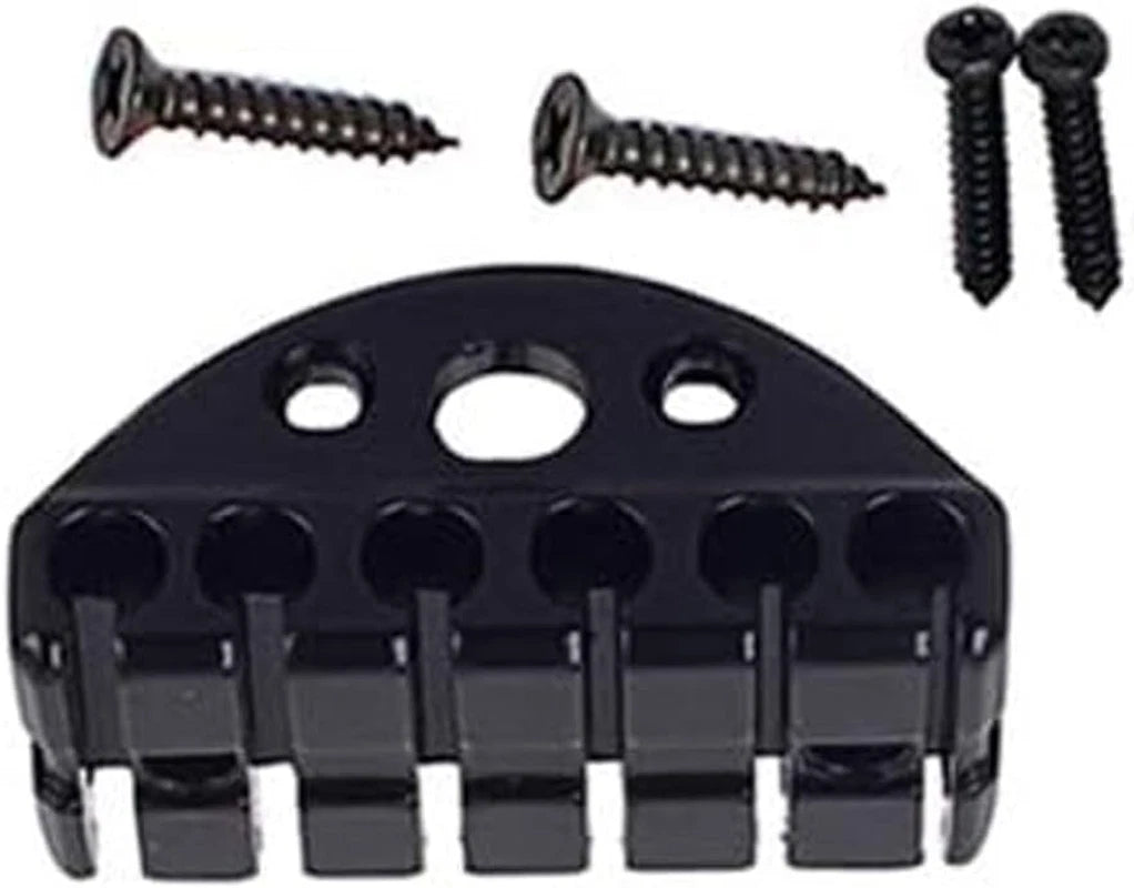 Black 6 String Headdless Guitar Locking Nut Fit Kiesel,Strandb<wbr/>erg,Steinberge<wbr/>r