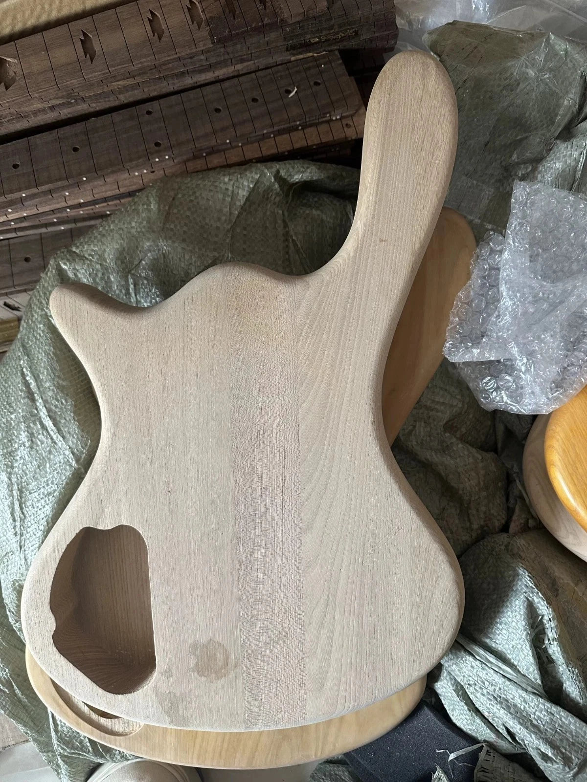 Ash Wood 4 String Electric Bass Body