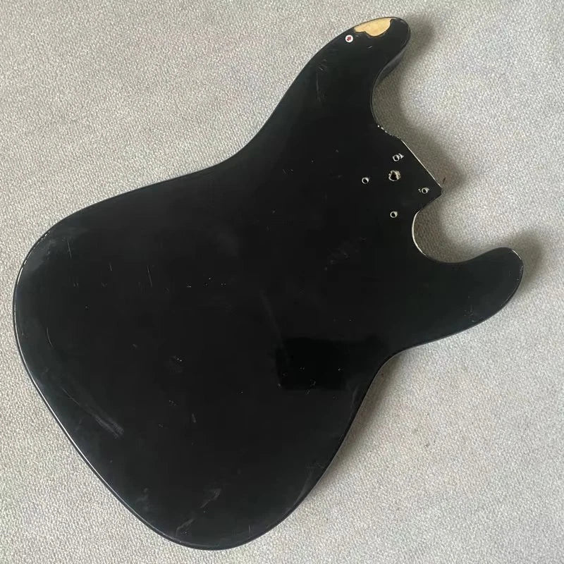 Left Hand Mini Guitar Body, Black, Custom Pickup Route
