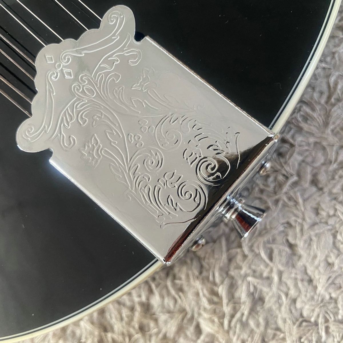 Black 8 String Mandolin, Mahogany Neck, Rosewood Fingerboard 20 Frets