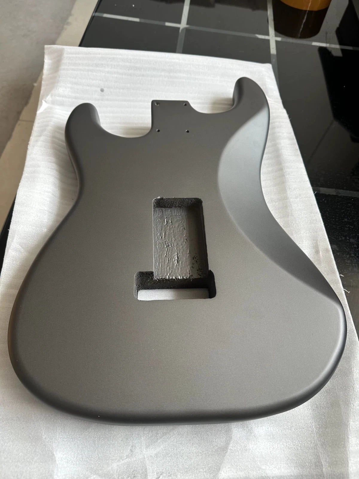 Metallic Grey SSS Guitar Paulownia Wood Body Fit ST