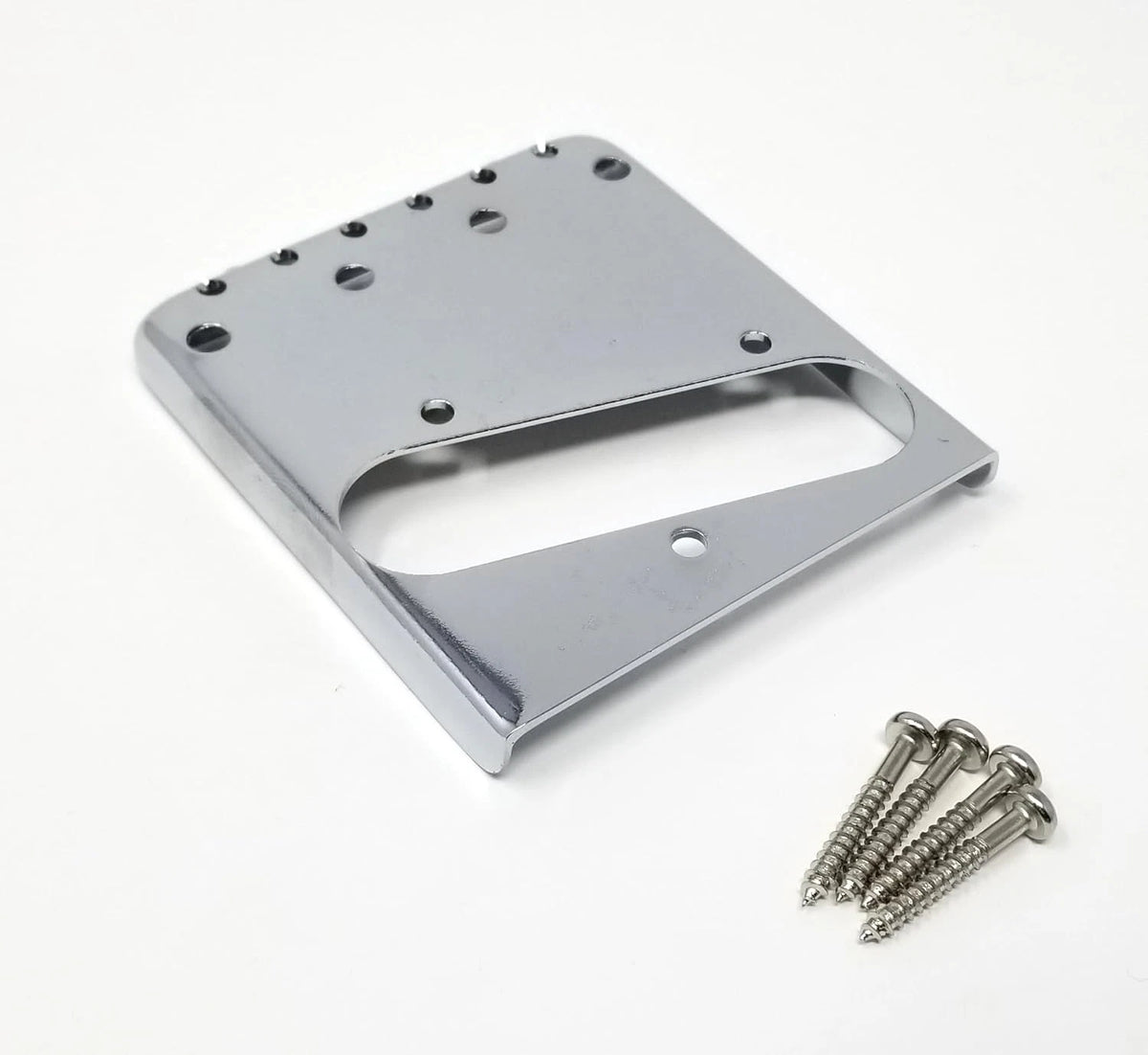 Chrome Left Handed Guitar Ashtray Bridge Brass Saddles Fit Telecaster Tele