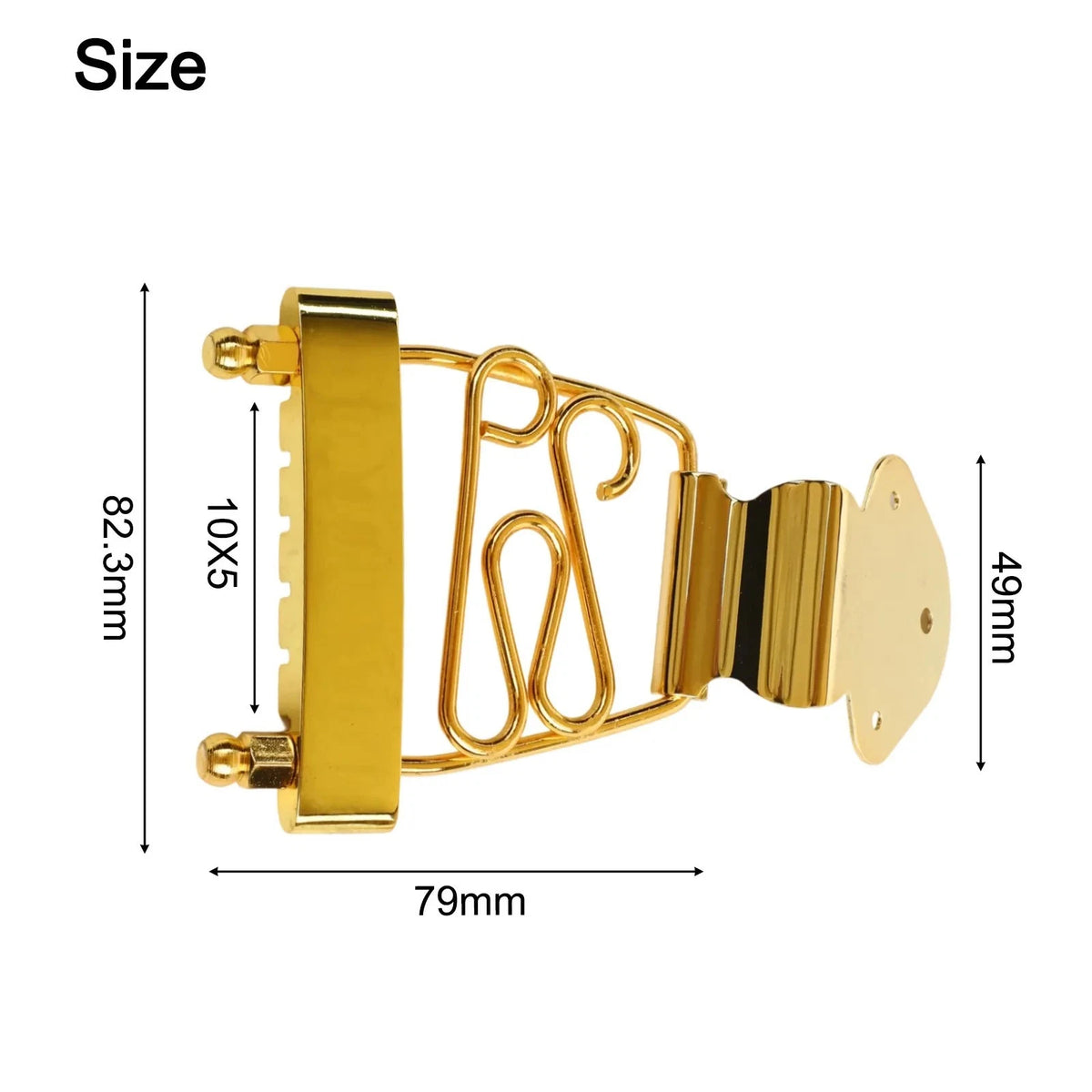 Gold Semi Hollow Jazz Guitar Short Tailpiece Trapeze Fit Epiphone,Ibane<wbr/>z,Cort