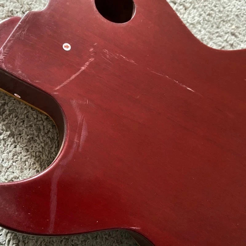 DeVille Red Tiger Maple Top Guitar Body, Rosewood Fingerboard Neck