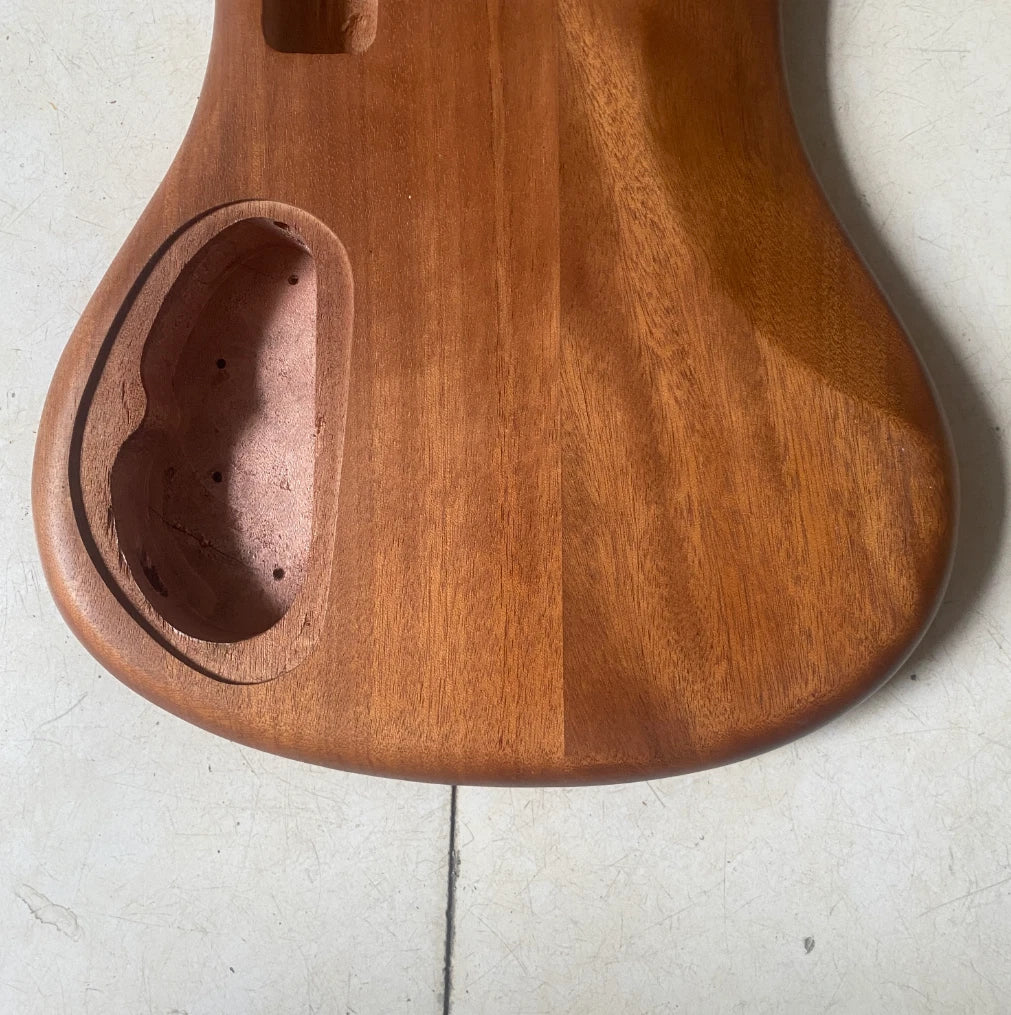 Zebra Wood Top Custom DIY Project Bass Guitar Mahogany Body