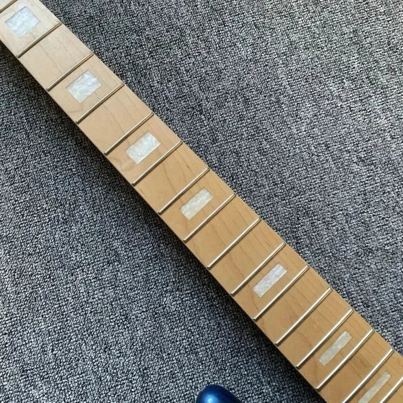 Blue Basswood 5 String Bass Body with Maple Neck