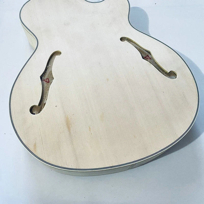 Spruce Wood Top Full Hollow Body Jazz Guitar DIY Project