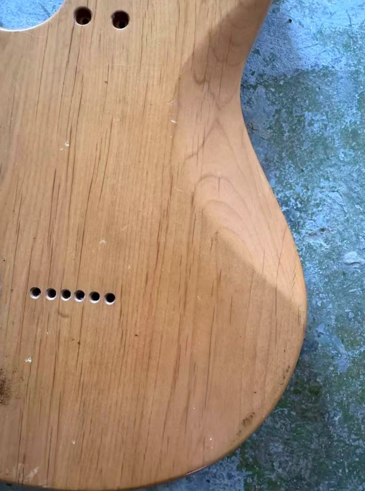 Orange Quilted Maple Top HH Guitar DIY Project Body