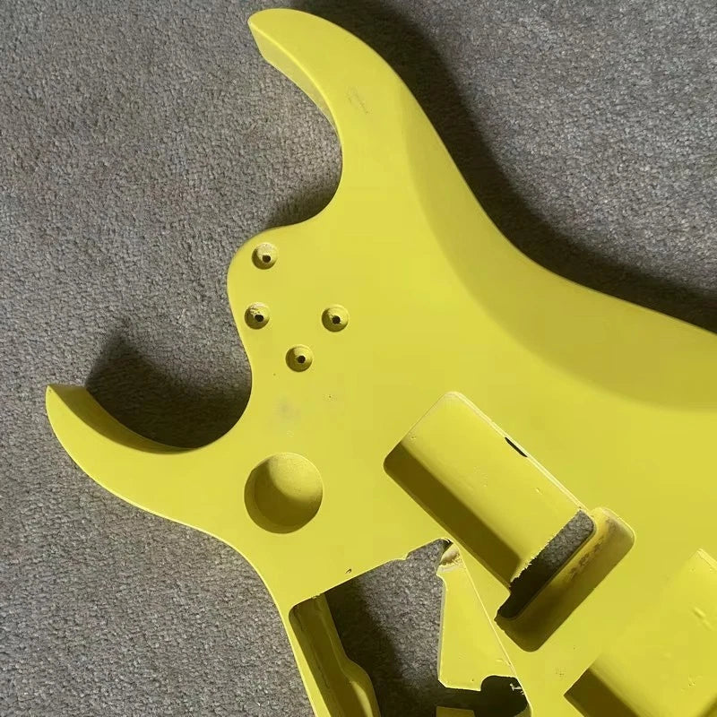 Yellow HSH Guitar Body, Solid Basswood