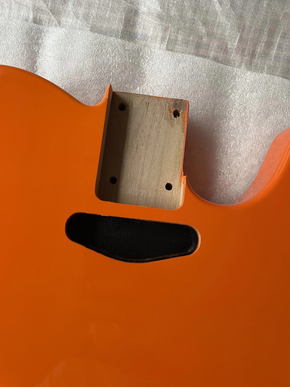 Alder Wood Orange Guitar Body, String Through Bridge Fit Telecaster Tele
