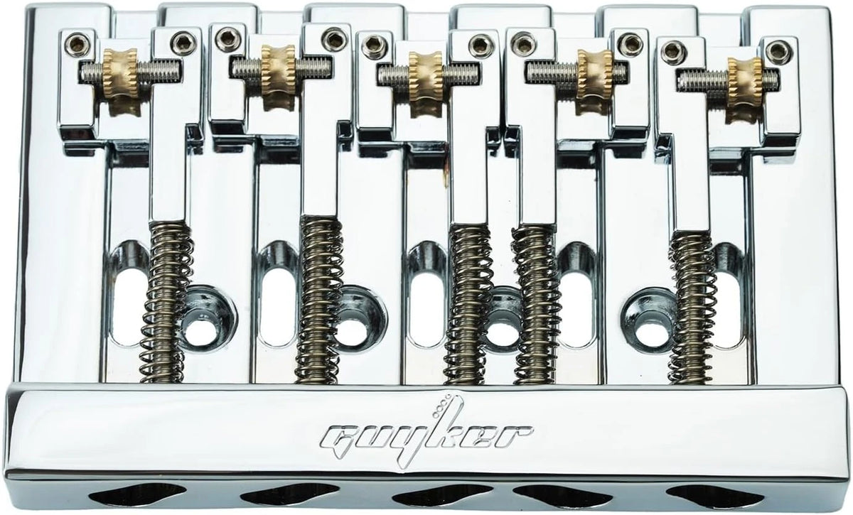 Chrome Adjustable 5 String Bass Bridge Brass Rollers Fit Fender,Ibanez,<wbr/>Washburn