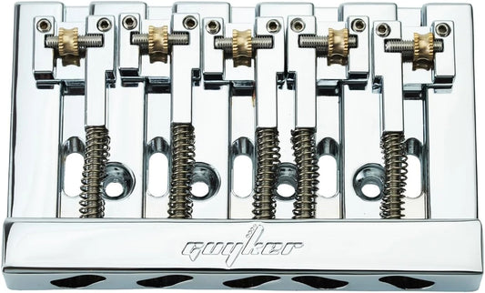 Chrome Adjustable 5 String Bass Bridge Brass Rollers Fit Fender,Ibanez,<wbr/>Washburn