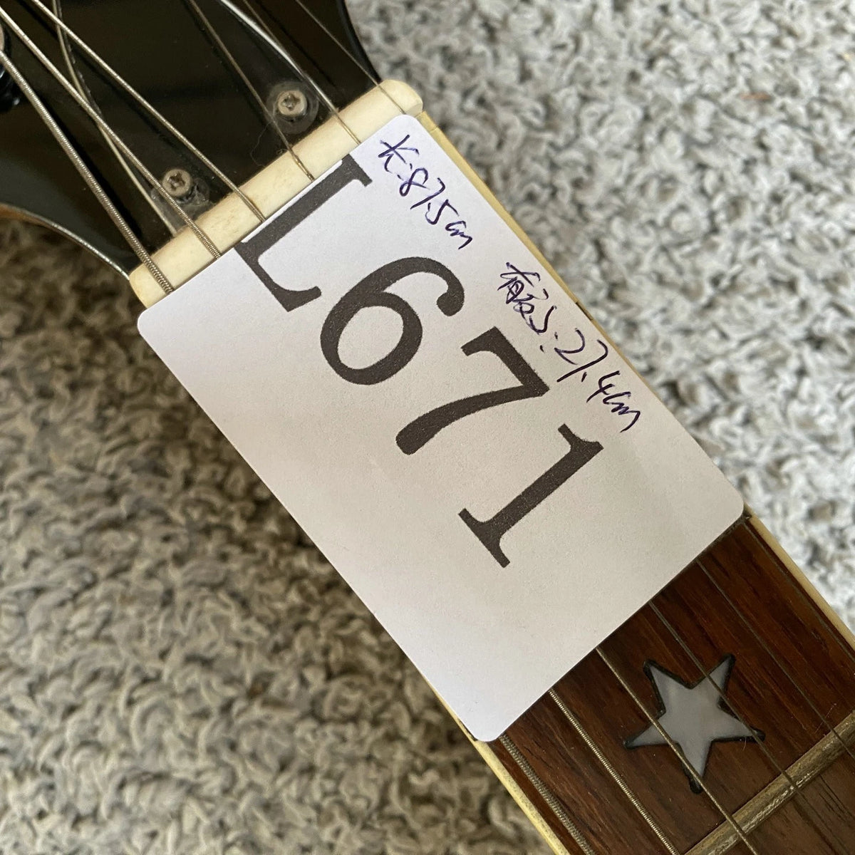 Black Sparkle Mini Electric Guitar, Mahogany Body, Maple Neck, Rosewood