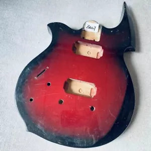 Red Burst Left Handed Guitar Basswood Body HH