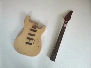Basswood HSS Guitar Body with Red Maple Neck, Rosewood Fretboard DIY Project