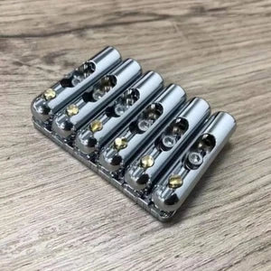 Brass Electric Guitar Fixed Bridge System in Chrome