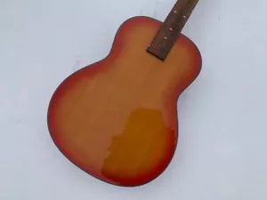 Cherry Burst DIY Dobro Resonator Guitar, Maple Neck, Rosewood Fretboard