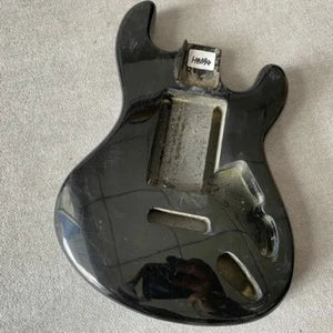 Glossy Black Double Cutaway Guitar Basswood Body Fit Strat ST