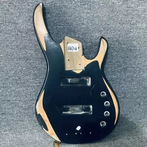 Black Basswood 5/6 String Electric Bass Body DIY Project