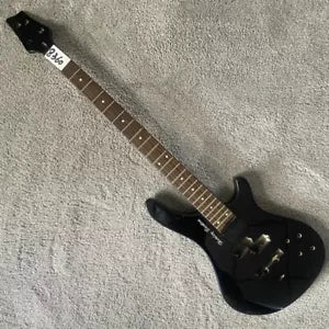 Harley Benton Black 4 String Electric Bass, Maple Neck, Basswood Body