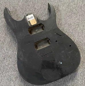 HH Basswood Solid Guitar Body in Black, String Through Bridge