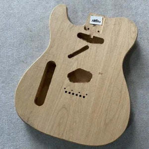 Left Handed Unfinished Basswood Guitar Body with String Through Bridge Fit Tele