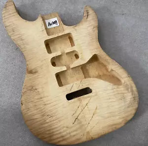 Basswood Guitar Double Cutaway Unfinished Body with Veneer Maple Top