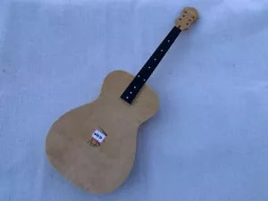 Unfinished Quilted Maple Top Dobro Resonator Guitar Body with Maple neck