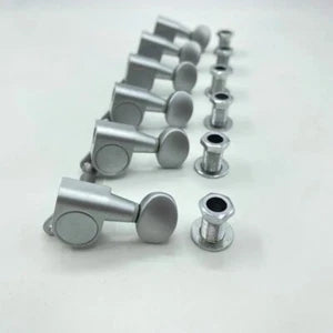 6R Satin Chrome Inline Guitar Machine heads Pegs Fit Ibanez,Fender,Peavey,Cort