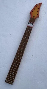 Sunburst Maple Wood DIY Project Guitar Neck, Rosewood 24 Frets Fingerboard