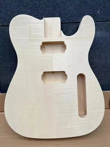 HH Mahogany Guitar Body with Tiger Maple Top Fit Telecaster Tele