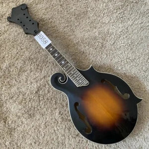 Tobacco Burst F Style 8 String Mandolin, Laminated Maple Body, Mahogany Neck