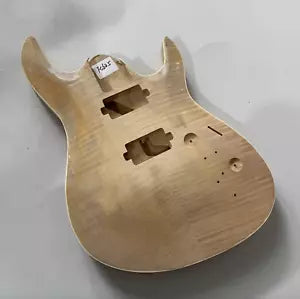 Basswood Guitar HH Body with Veneer Tiger Maple Top DIY Project