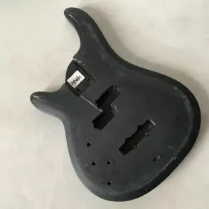 Black Left Handed Basswood Bass Guitar Body DIY Project