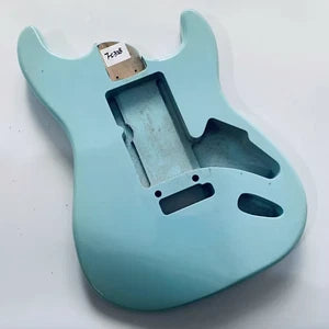 Light Blue Basswood Guitar Body Double Cutaway Fit Stratocaster Strat