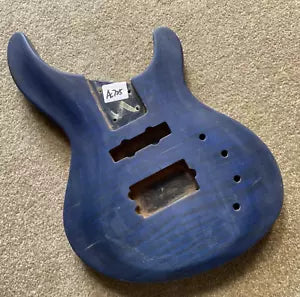 Blue Tiger Maple Top 4 String Bass Basswood Body DIY Project