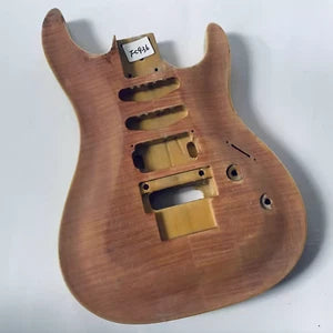 HSS Veneer Tiger Maple Top Guitar Basswood Body DIY Project