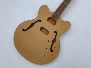 DIY Project Semi Hollow Jazz Guitar Body, with Maple Neck, Rosewood Fretboard