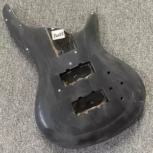 Black 4 String Electric Bass Basswood Body DIY Project