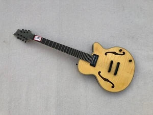 Custom 7 String Jazz Guitar, Tiger Maple Top Body, Rosewood Fingerboard Neck