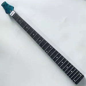 Maple Wood Blue 4 String Electric Bass Neck, Rosewood Fingerboard